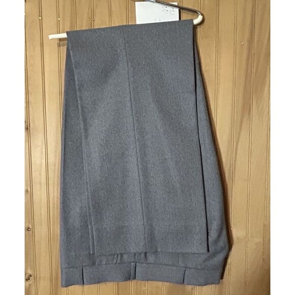 HUBBARD Made in USA Men's Flat Front Gray Dress Pants 33 x 29.5 - Picture 2 of 4